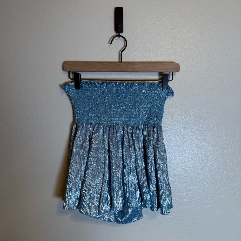 QUEEN OF SPARKLES ICY BLUE SWING SHORT - Picture 2 of 5